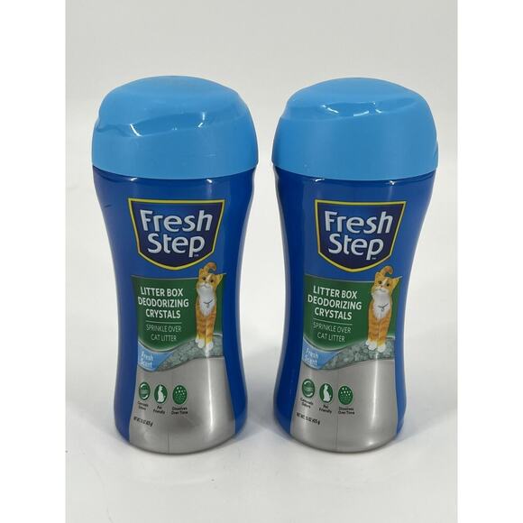 2 Fresh Step for Pets‎ Cat Litter Deodorizing Crystals In Fresh Scent, 15 Oz - Picture 1 of 3
